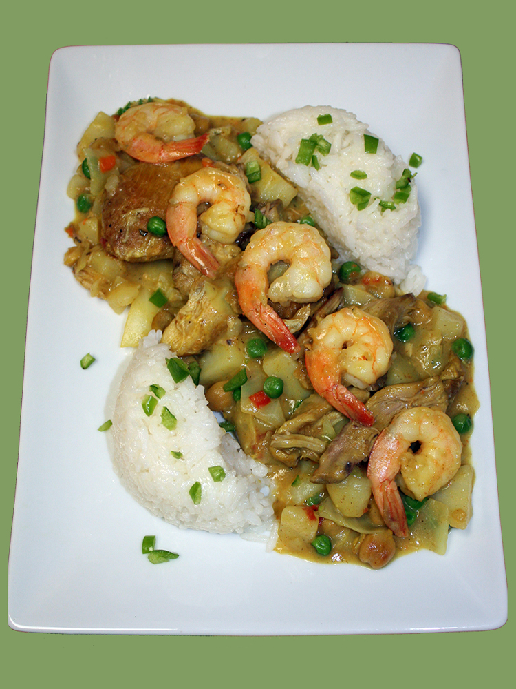 CURRIED SHRIMP and CHICKEN