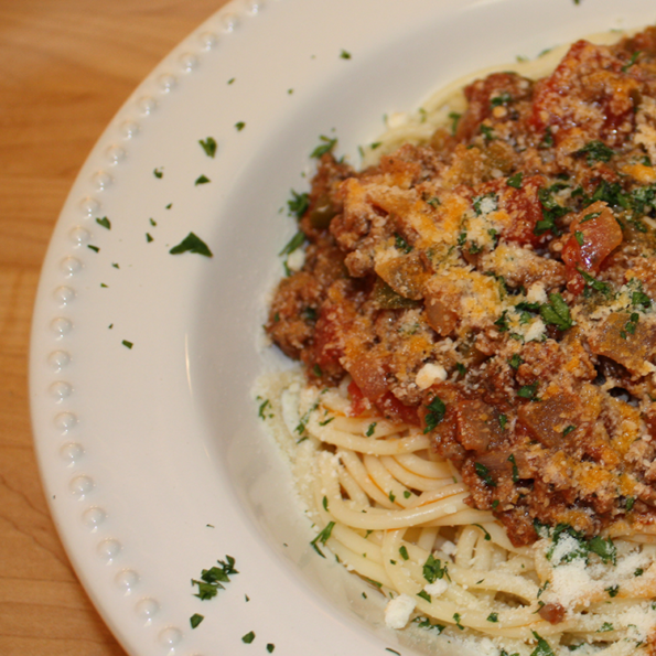 spaghetti with meat sauce